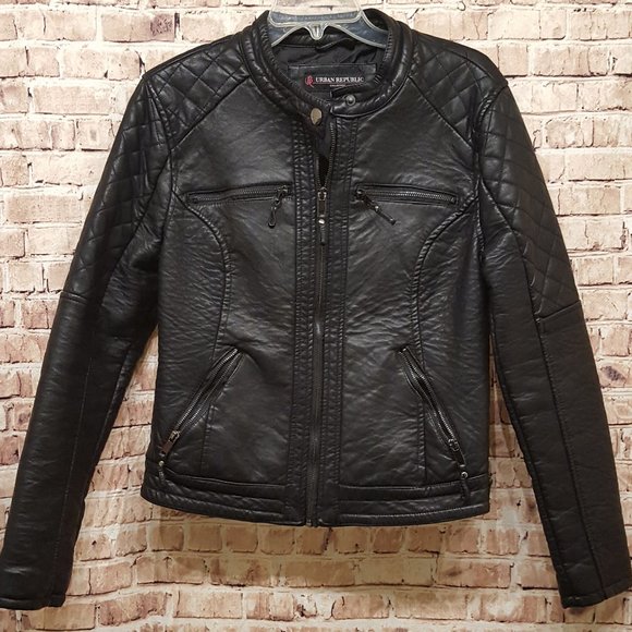 Urban Republic Jackets & Blazers - Urban Republic Faux Leather Biker Style Jacket Size Large